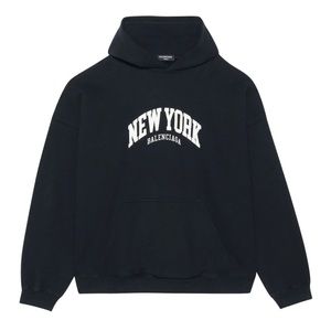 New NWT BALENCIAGA Cities UNISEX hoodie New York in Black. Size 3, wide fit.